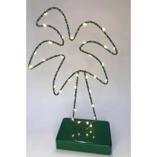 Peri Ledli Metal Palmiye Masa Üstü Dekor